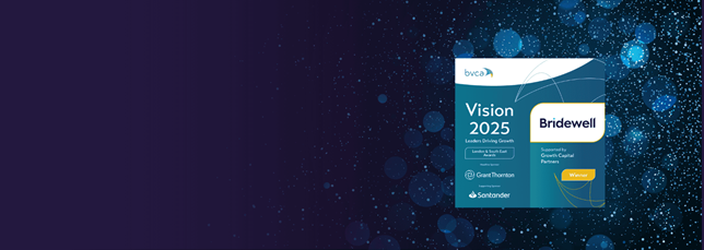 Bridewell Recognised at the BVCA Vision 2025 Awards for the London and the South East of England banner image
