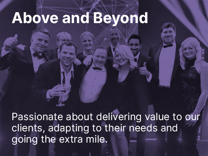 Above and Beyond Bridewell employees with award