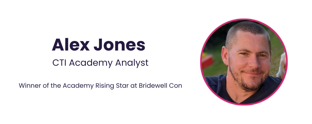 Alex Jones CTI Academy Analyst SOC Rising Star