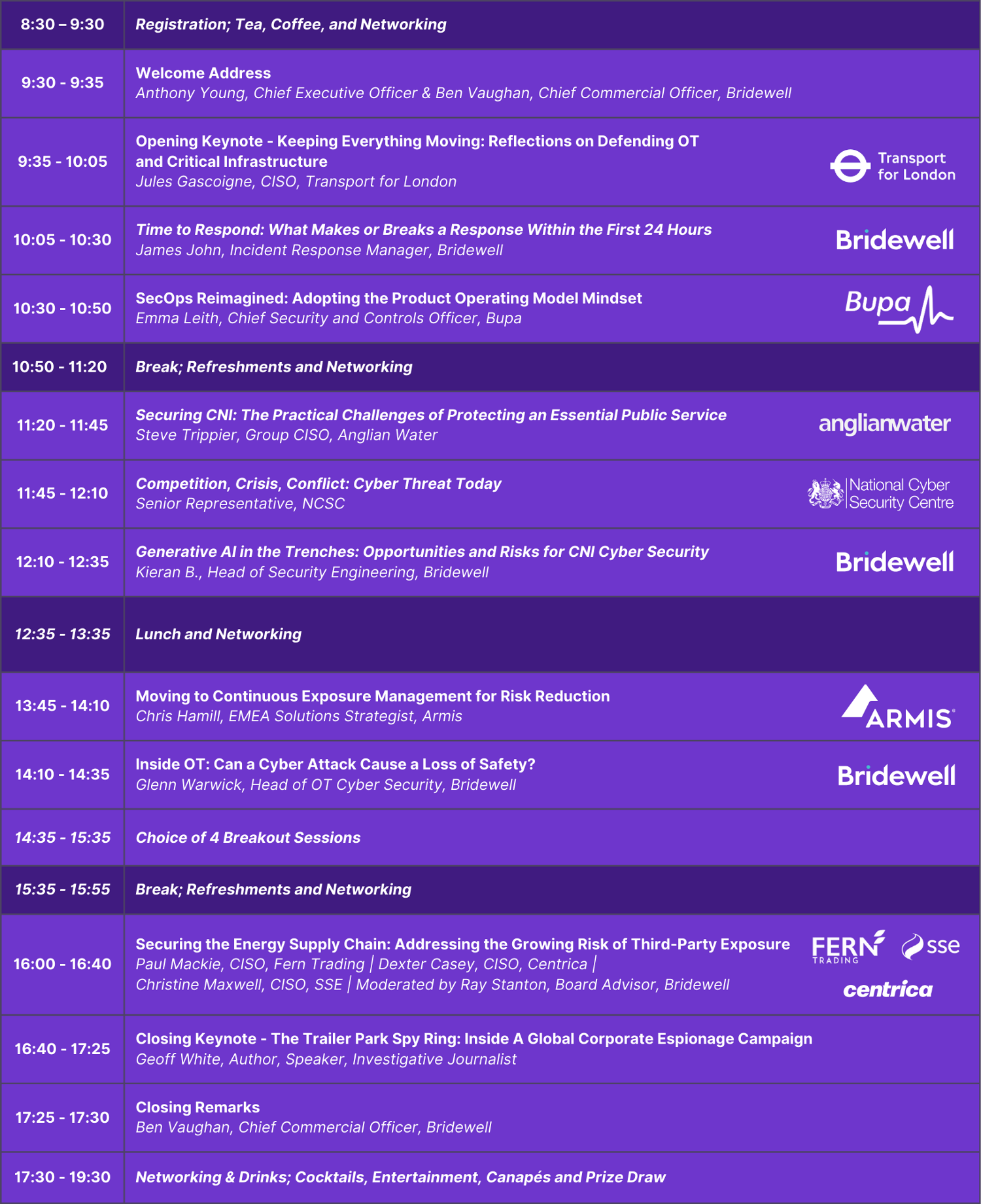 CNI Summit 2026 Agenda
