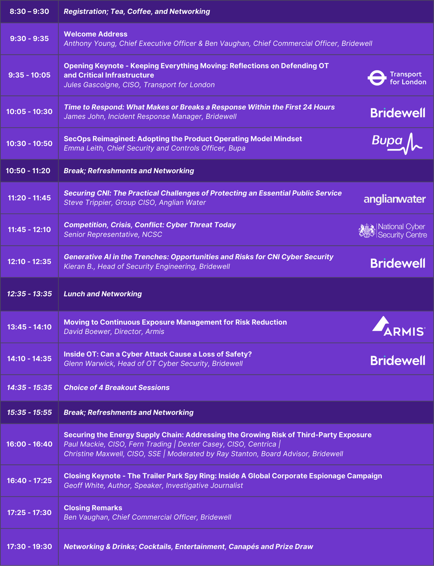 CNI Summit 2026 Agenda