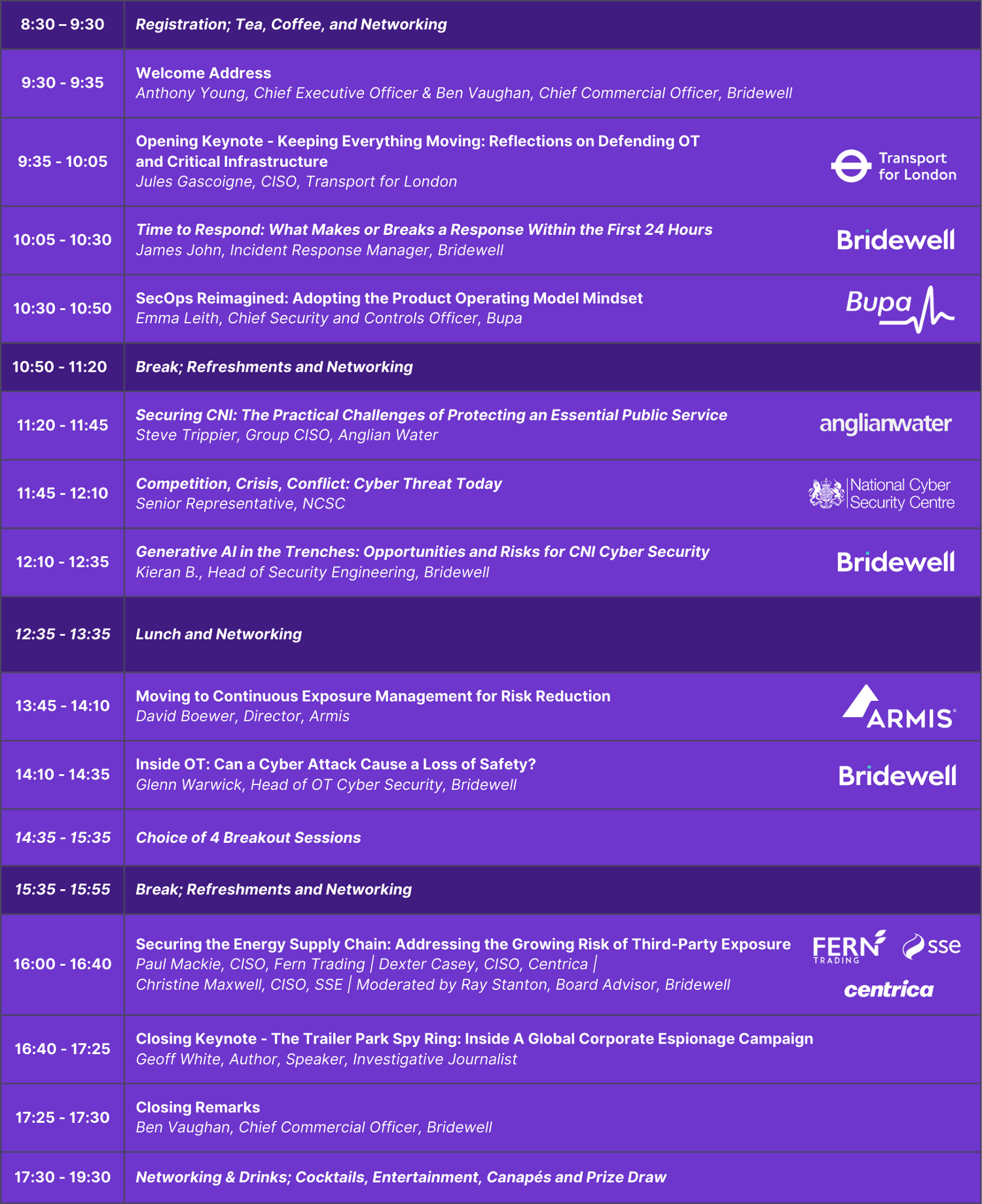 CNI Summit 2026 Agenda