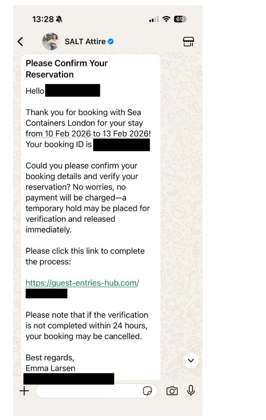 Figure 11 - Whatsapp message Figure 11 - Whatsapp message