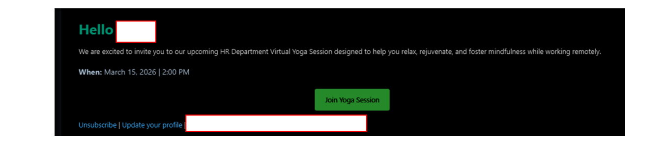 Figure 2 - Email example with the subject containing