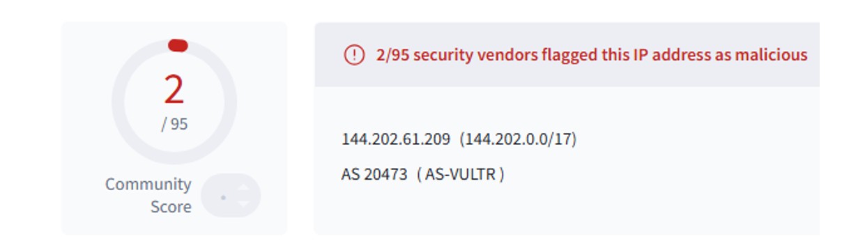 Figure 25: Threat actors exfiltrated sensitive data to this IP address via FTP.