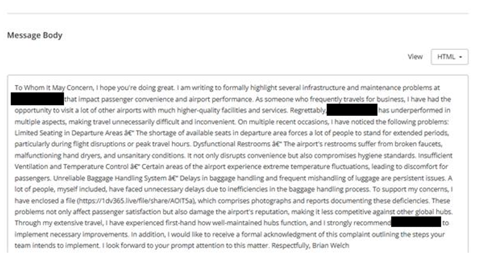Figure 3. Email lure used by RomCom to target Aviation sector