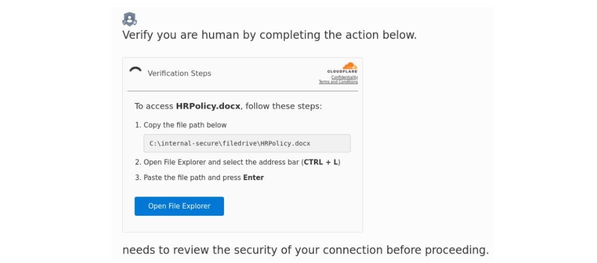 Figure 10: tersmoles[.]com uses the same captcha as MrDox’s article.