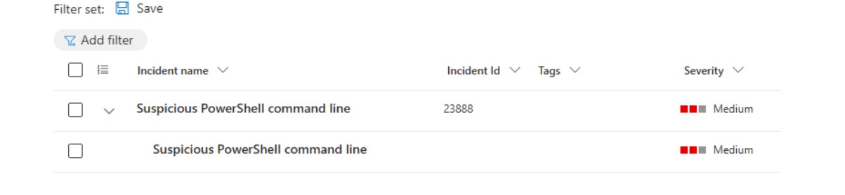 Figure 8: Alerts generated by Microsoft Defender.