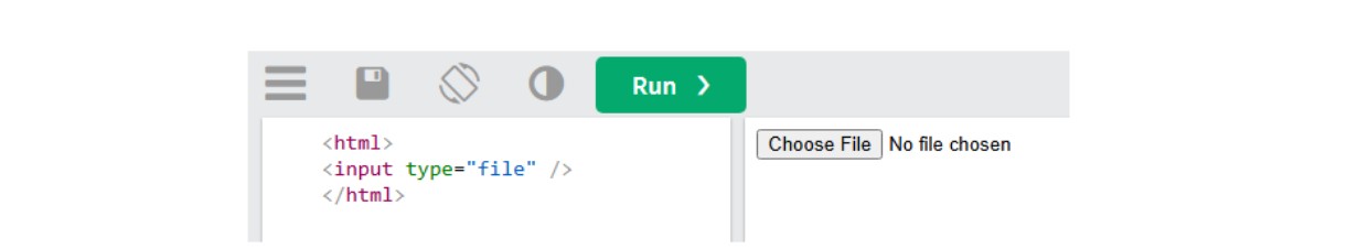 filefix - HTML code to create a simple “upload file” button.