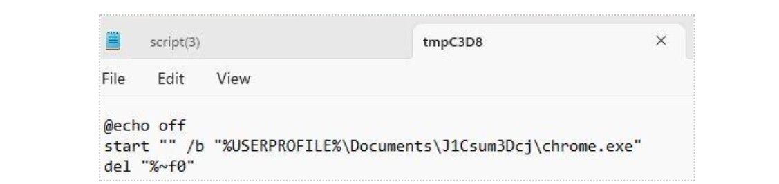 Figure 17: A Windows Command file removing artifacts.