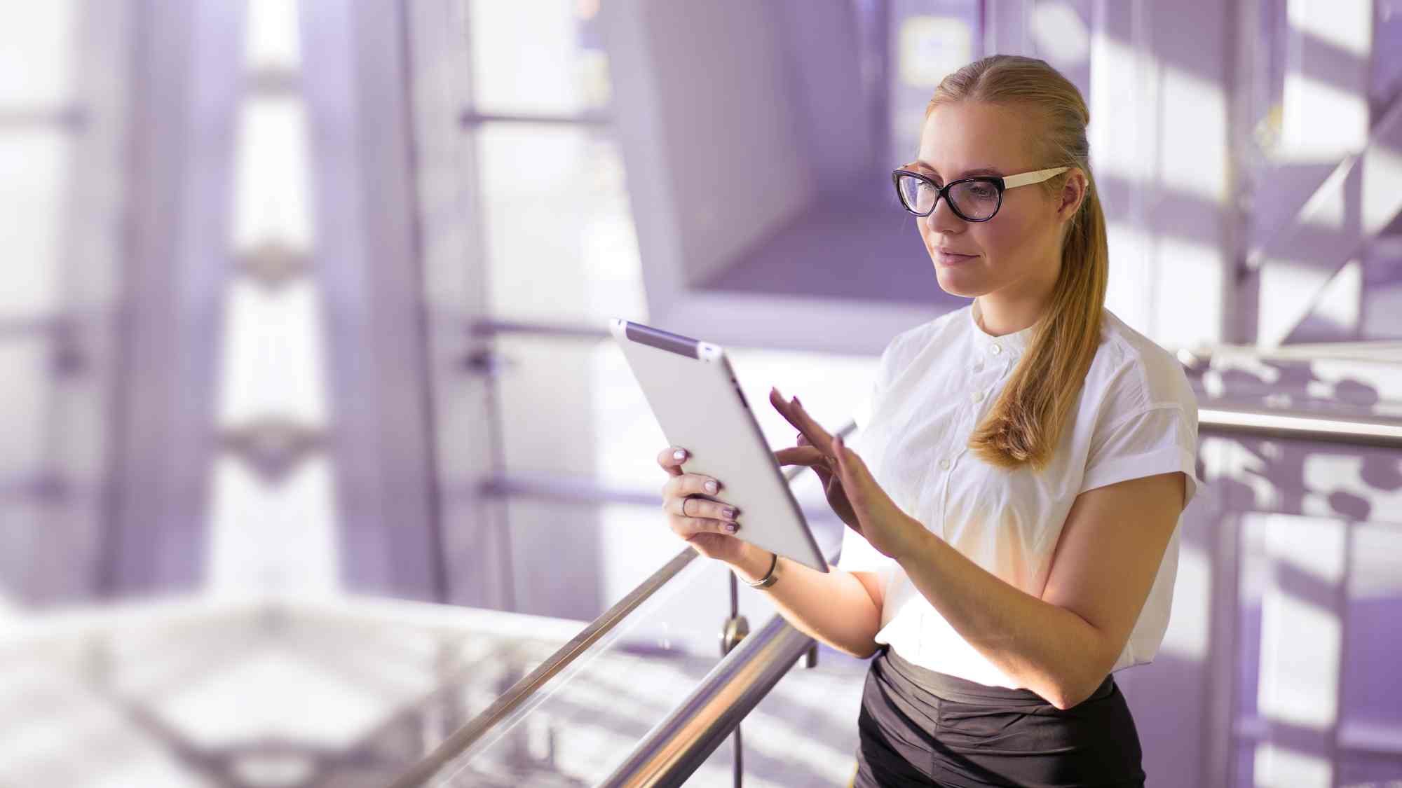 Financial Services Client women on notepad
