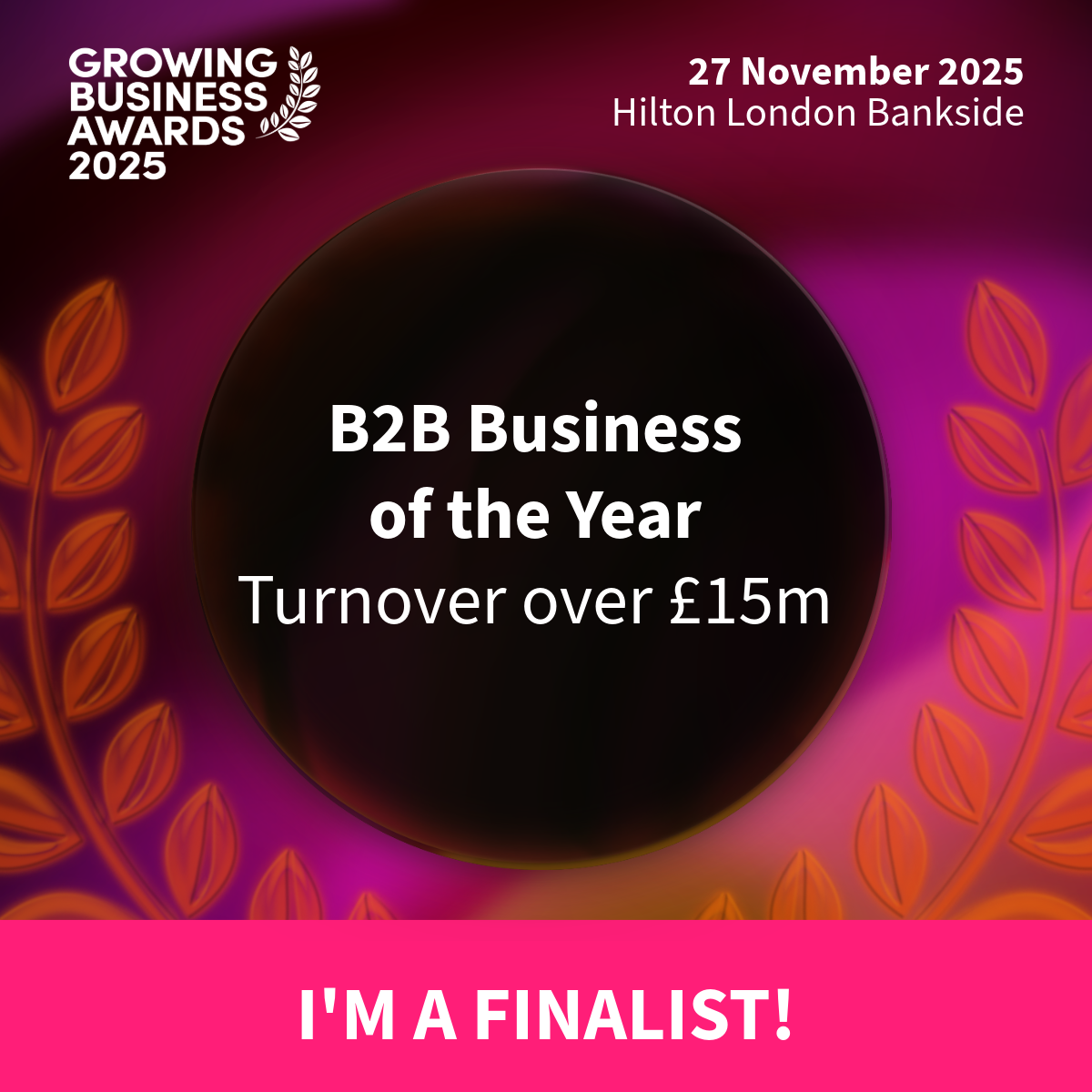 GBA25_B2B Business of the Year Turnover over £15m