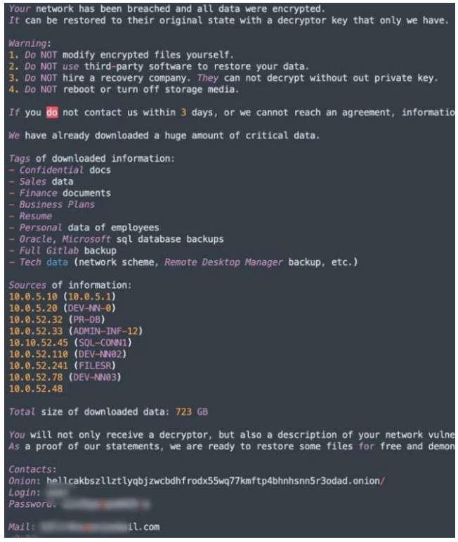 Figure 17: Hellcat ransomware note, source: SentinelOne.