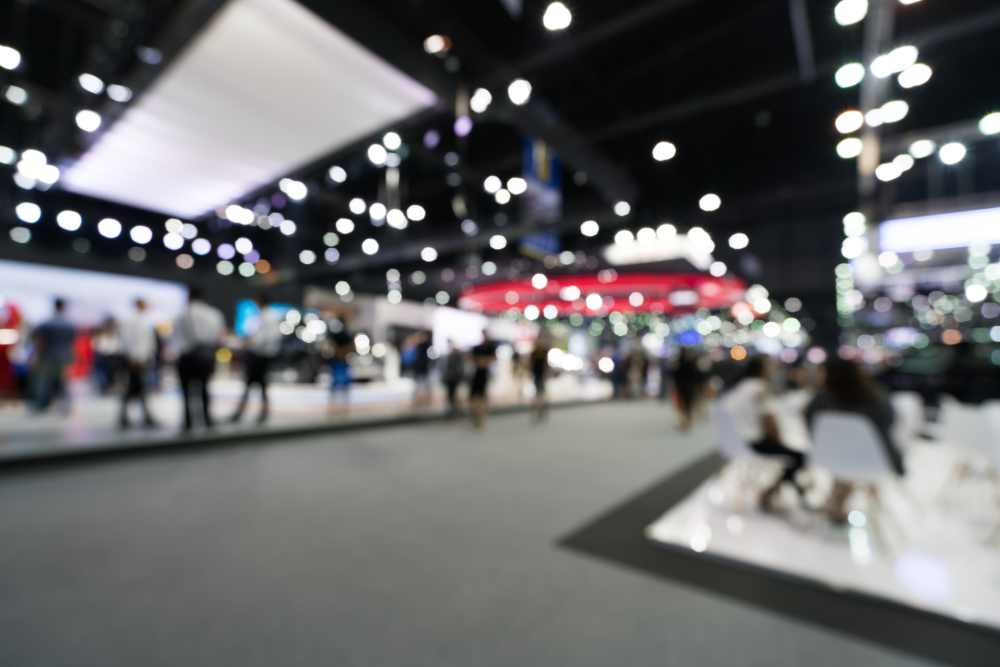 International Cyber Expo 2023 Blurry image of a corporate event