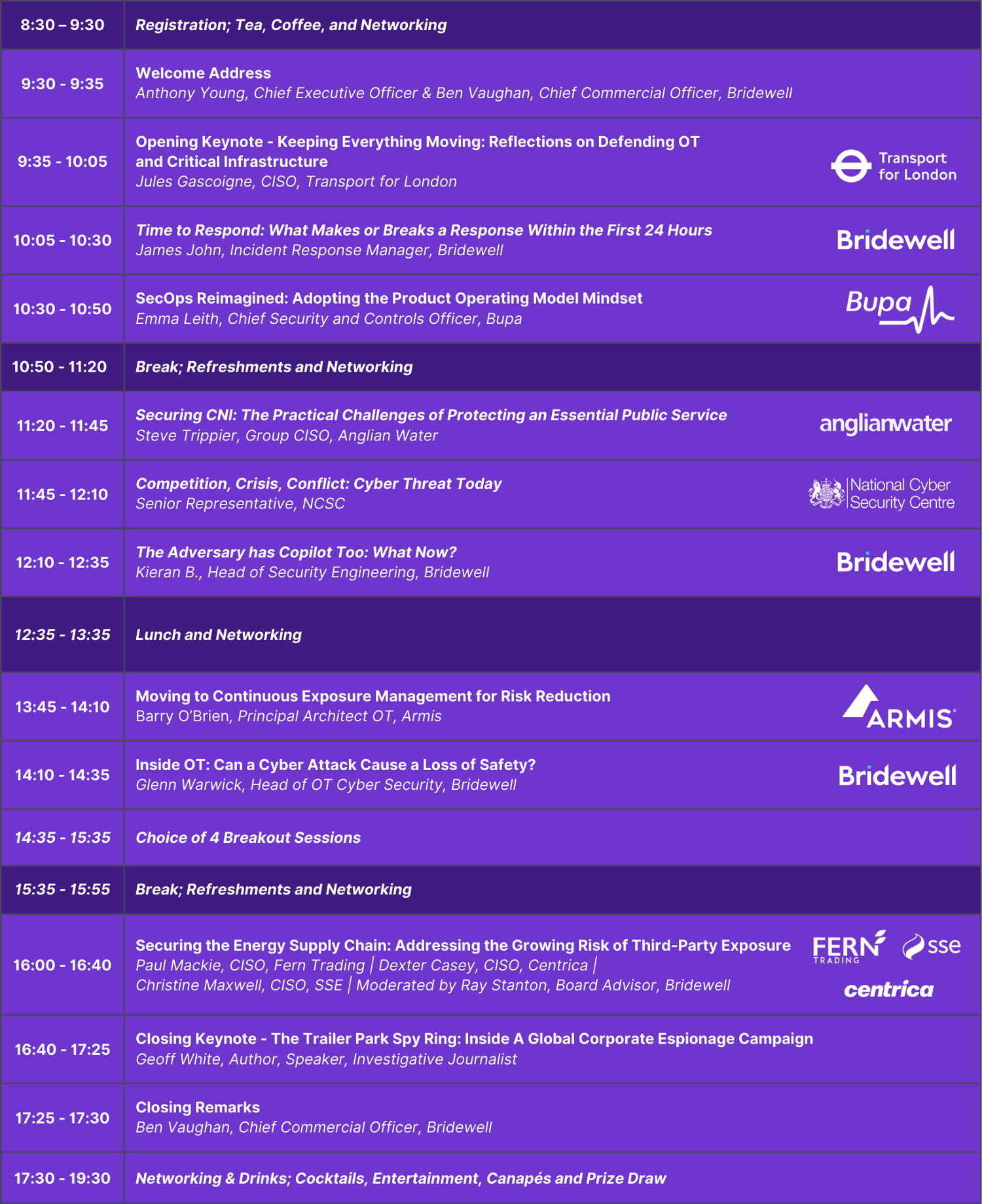 CNI Summit 2026 Agenda
