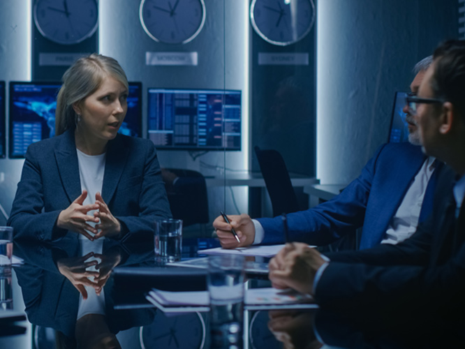 People sitting in a board room