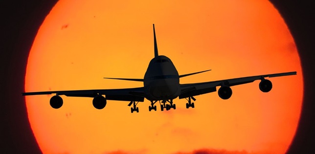 Airplane at Sunset