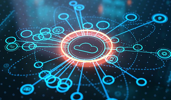 Cloud Security architecture 680 x 400px Insights Thumbnail Cloud in circle