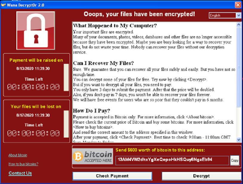 Fitness Wannacry  Malware