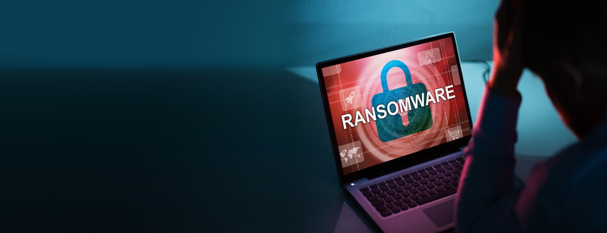 Laptop with ransomware