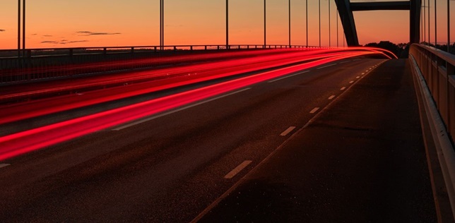 Lights in road