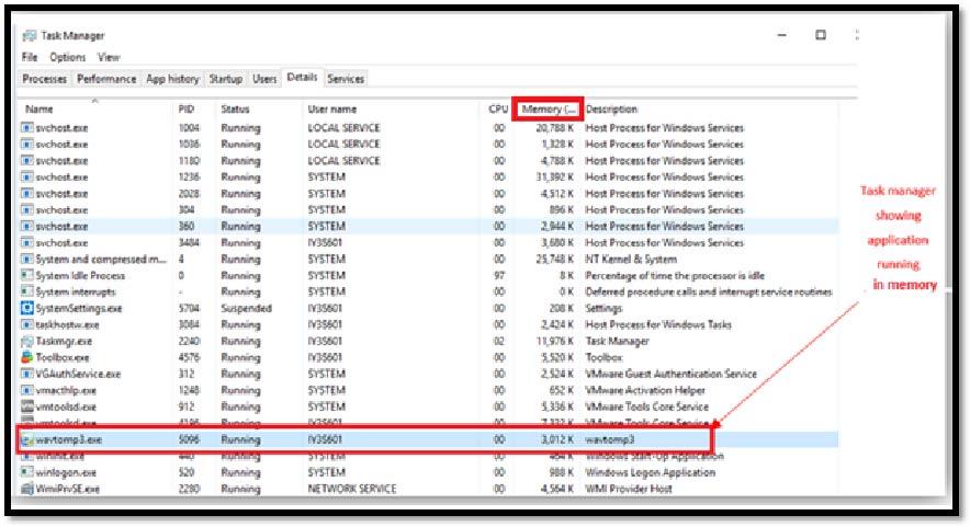 Program Running Memory