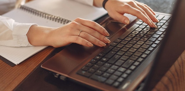 Woman on Computer